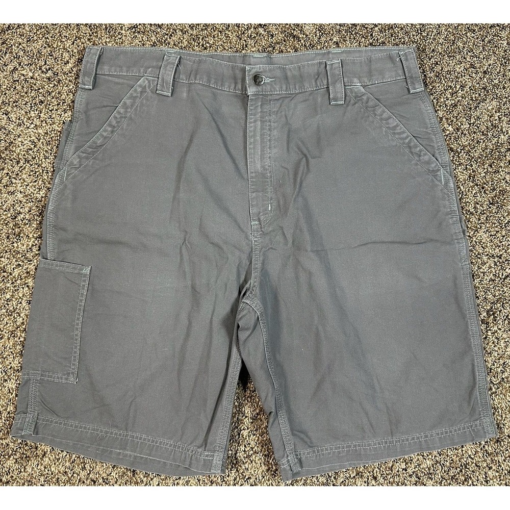 Carhartt Relaxed Fit Chino Work Shorts Men's Size 40 Flat Front Pockets Gray